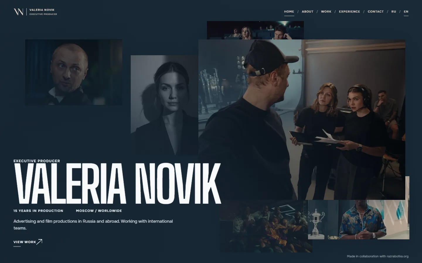 Home screen of valerianovik.com